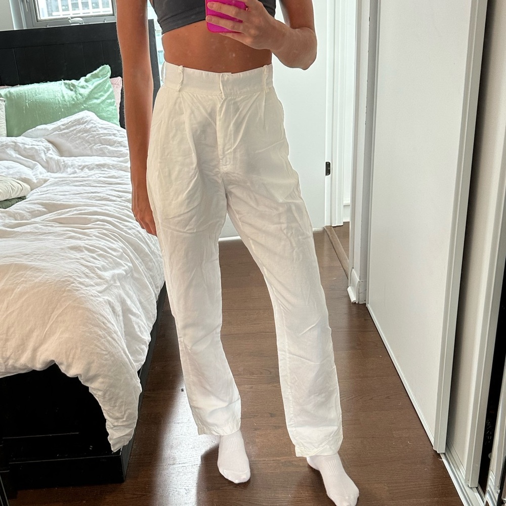 Uncle Studios Linen Pant (white)
